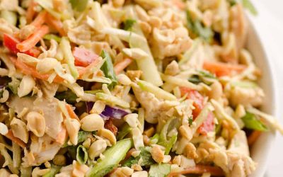 Thai Peanut Chicken Crunch Slaw Salad